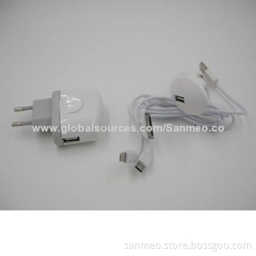 5-in-1 USB charger for iPad mini/iPhone 5, can be used to charge any USB devicesNew